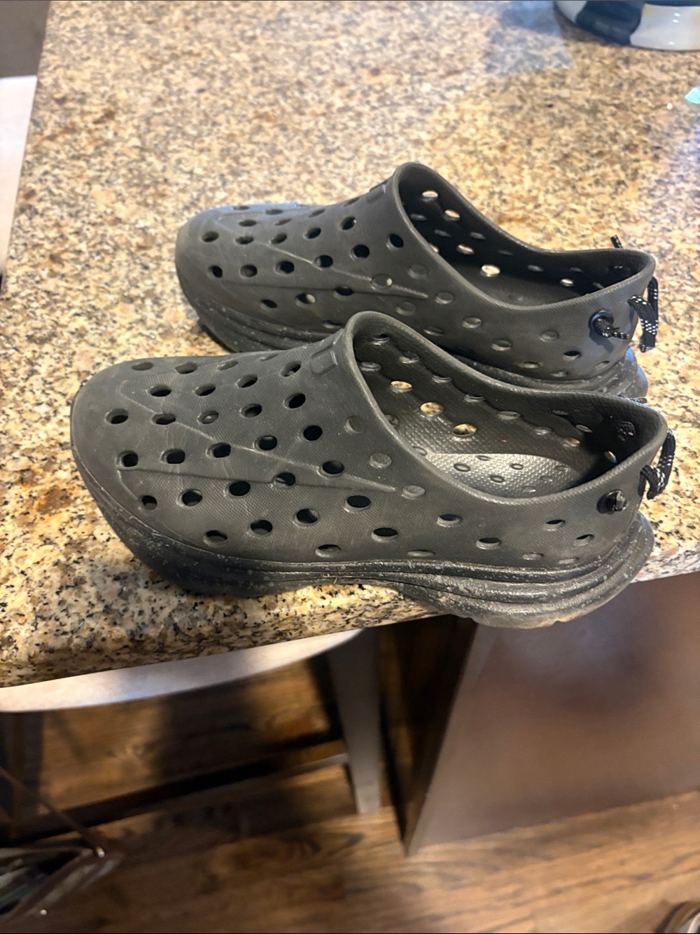 Kids Black Ventilated Slip-On Clog - Comfortable Everyday Shoe